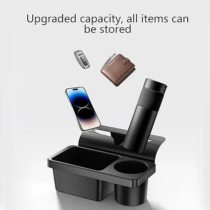 Premium 3-in-1 Car Console Organizer with Cup & Phone Holder