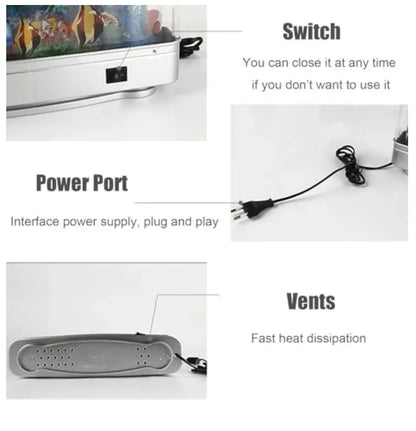 Moving Fish LED Aquarium Lamp for Calm & Relaxation