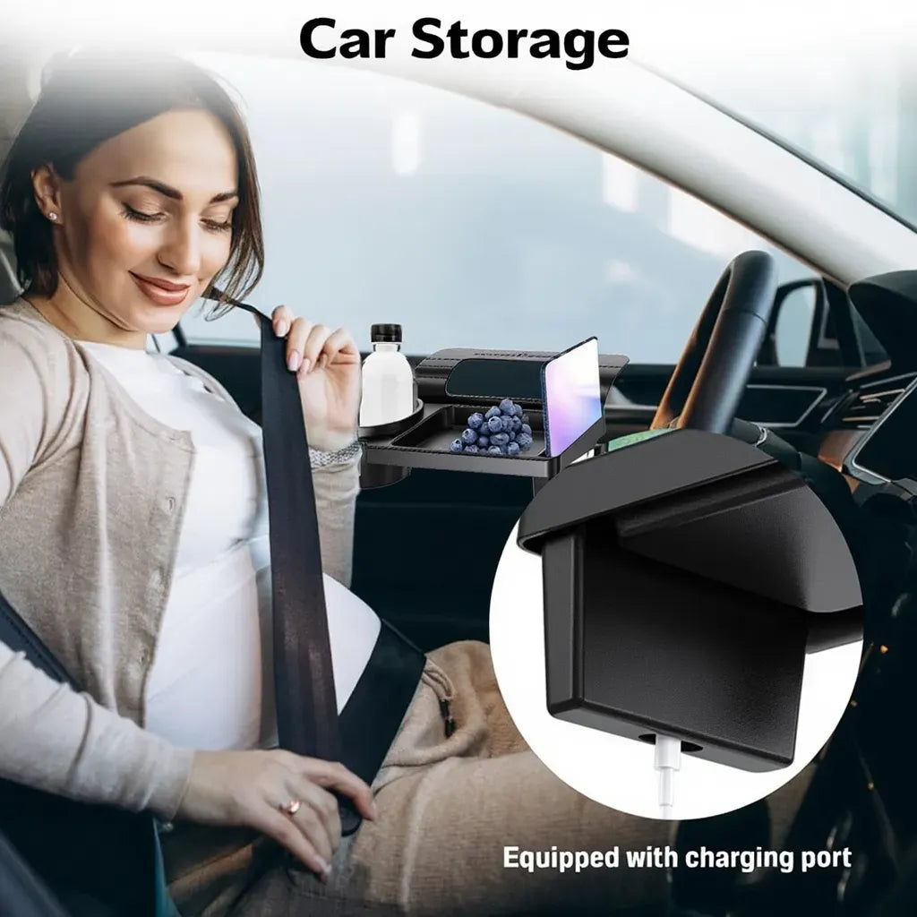 Premium 3-in-1 Car Console Organizer with Cup & Phone Holder