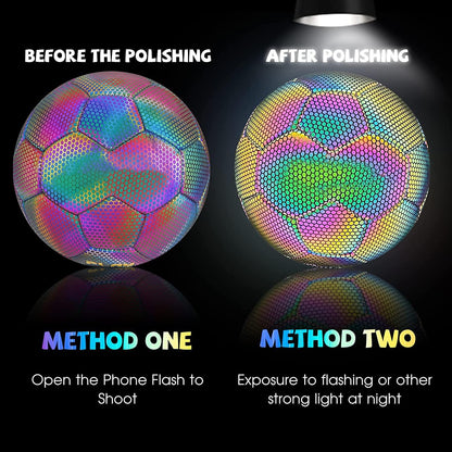 Pro-Grade High-Density Holographic Glow in the Dark Football