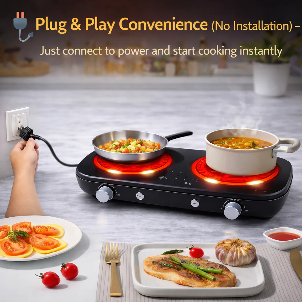 Electric Double Induction Kitchen Burner
